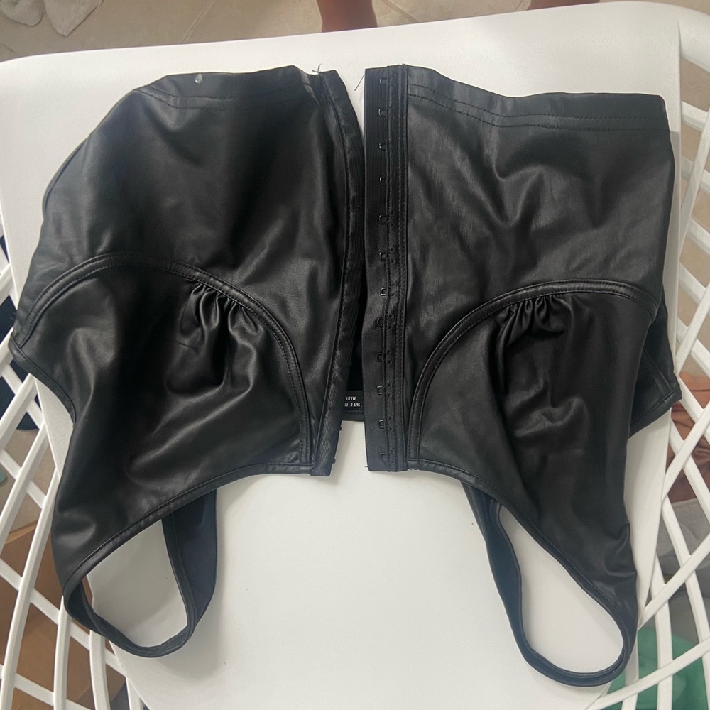 Shein leather top